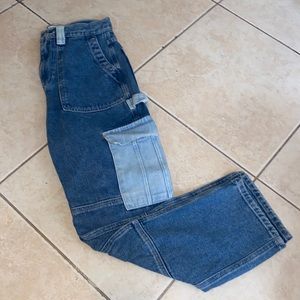 PacSun Two-Tone Blue Cargo Jeans
